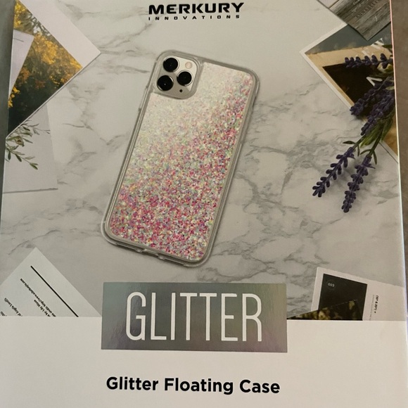 Merkury Innovations Glitter Irridescent Clear White IPhone 12 Pro Max Case New - Picture 5 of 7